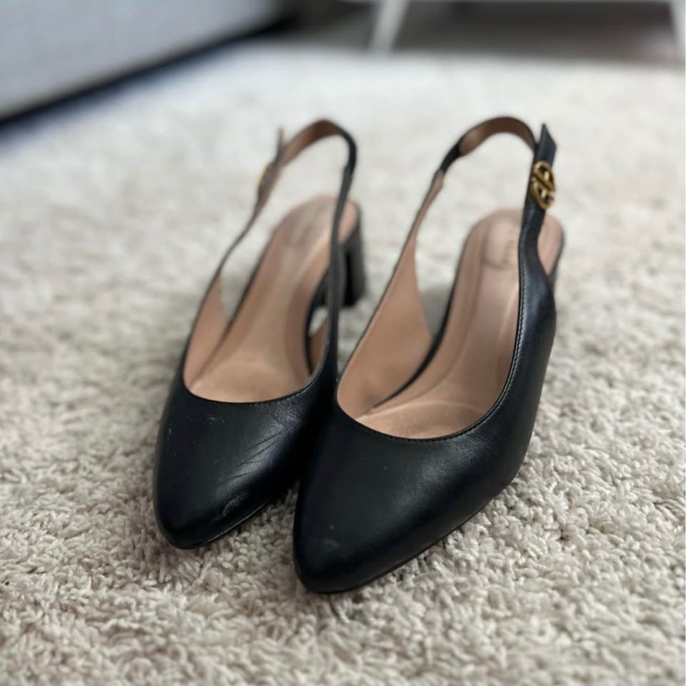 Cole Haan Black Slingback Heels